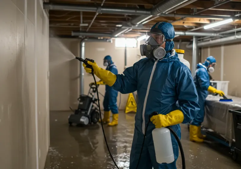 Basement Sanitization and Antimicrobial Treatment process in Bessemer, AL