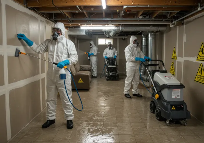 Basement Moisture Removal and Structural Drying process in Bessemer, AL